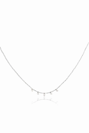 Celeste 5 Floating Diamond Necklace In White Gold Exclusive Online Deal Hot Pick of the Day