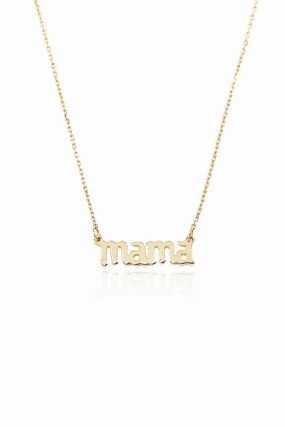Celtic Mama Gothic Letters Necklace In Yellow Gold Save More Online