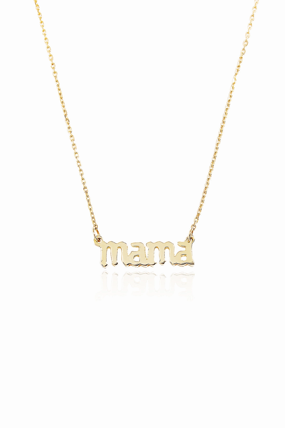 Celtic Mama Gothic Letters Necklace In Yellow Gold Save More Online