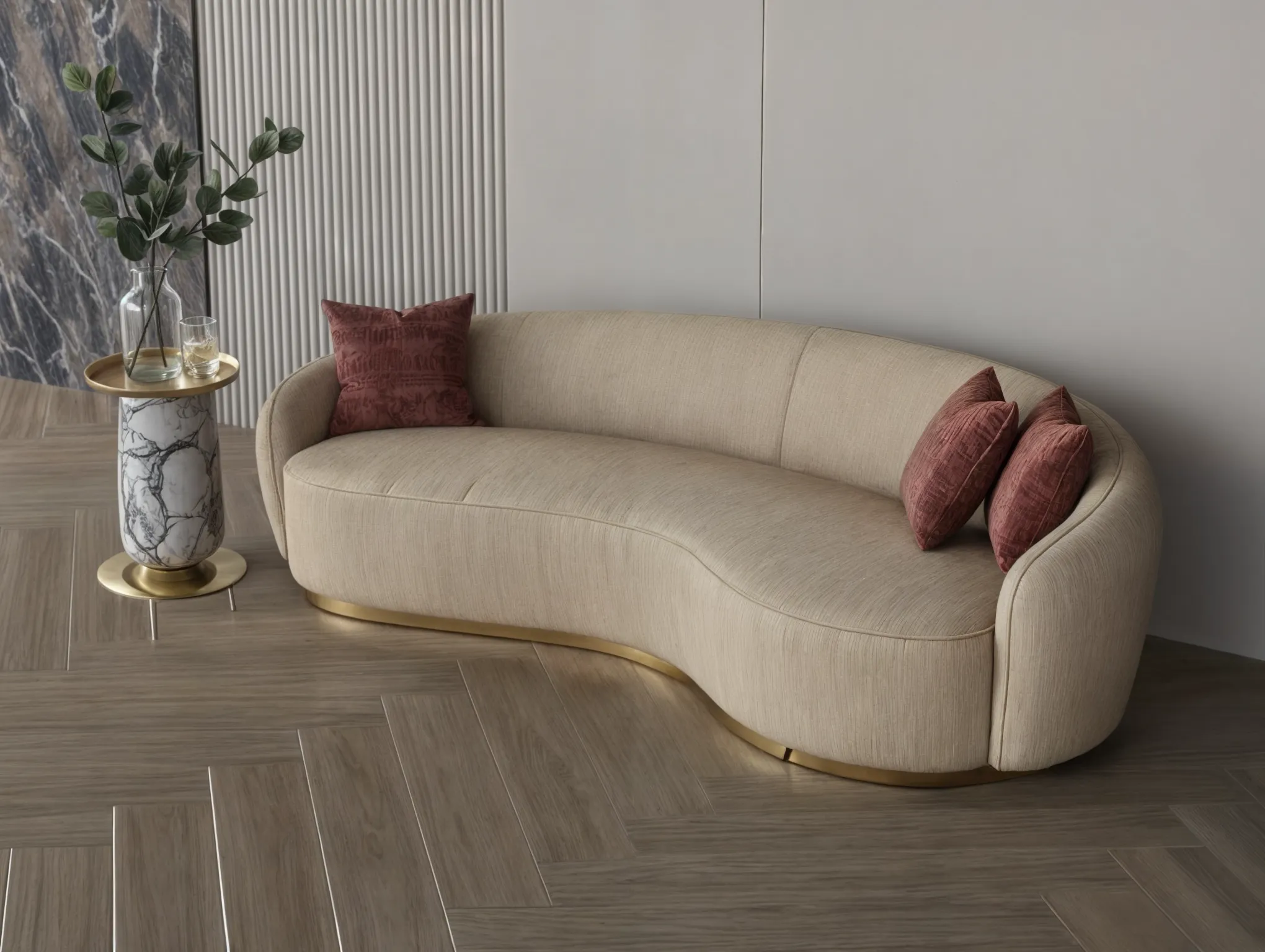 Chanel sofa size 228x85x48 cm