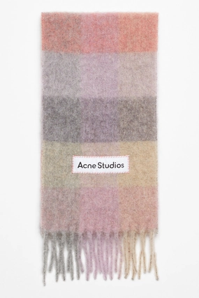 Shop Today & Save Dont Miss These Savings Checked Mohair Scarf Fuchsia/Lilac/Pink