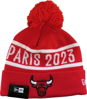 Chicago Bulls New Era Nba 2023 Paris Game Team Bobble Hat Special Savings Today