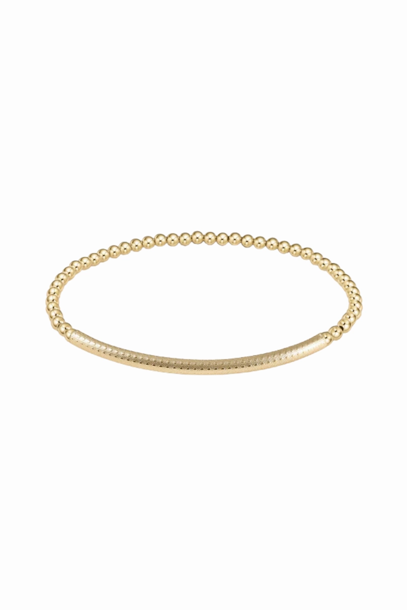 Must-Have Items Classic Gold 3Mm Bead Bracelet - Bliss Bar Textured