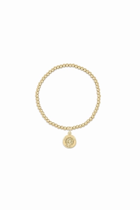 Big Savings Today Online Exclusive Deal Classic Gold 3Mm Bead Bracelet Protection Gold Disc