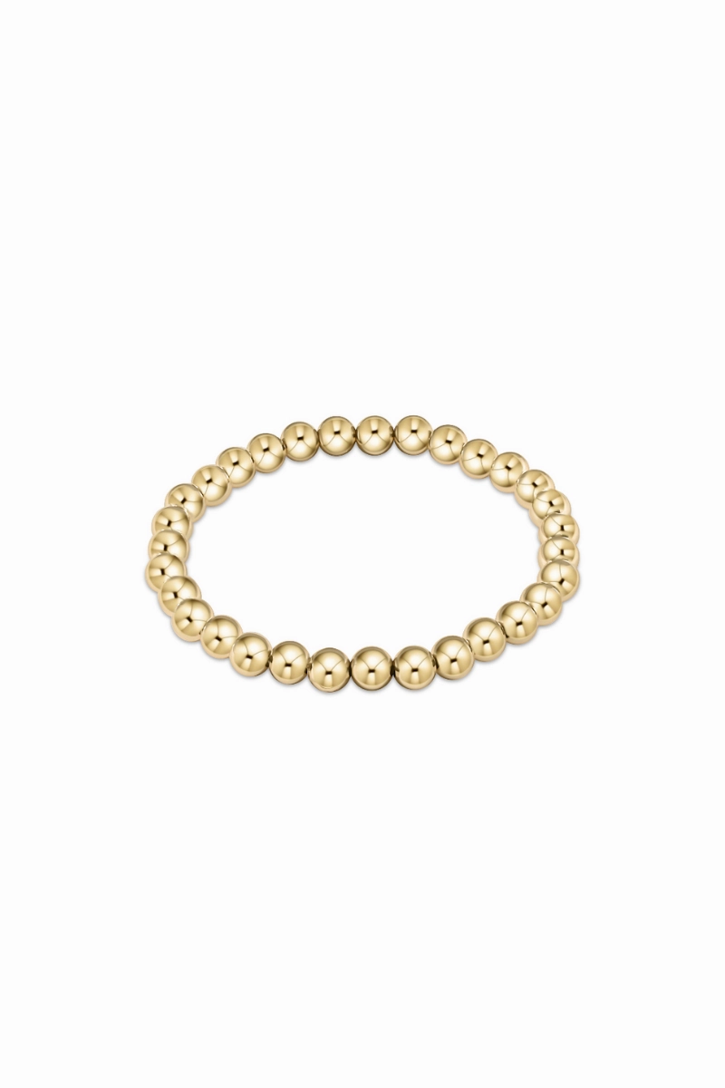 Classic Gold 6Mm Bead Bracelet Exclusive Holiday Deal Clearance Event