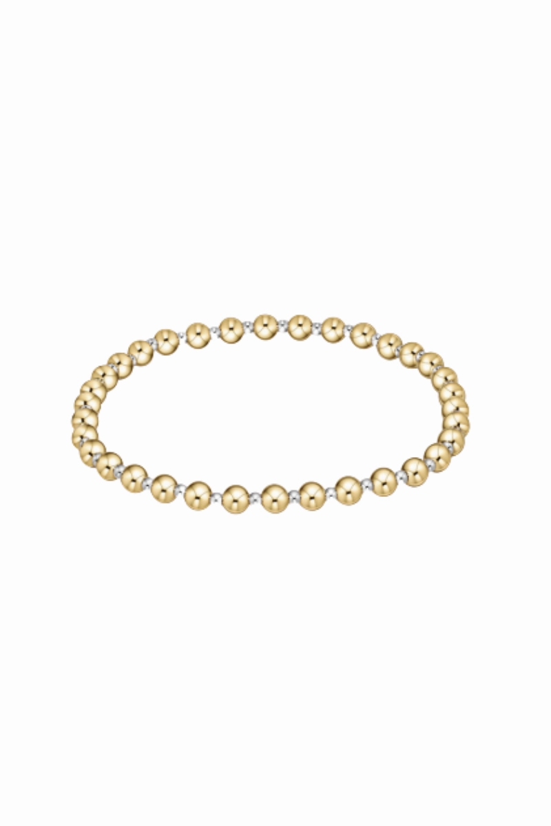Classic Grateful Pattern 4Mm Bead Bracelet - Mixed Metal Deal of the Day