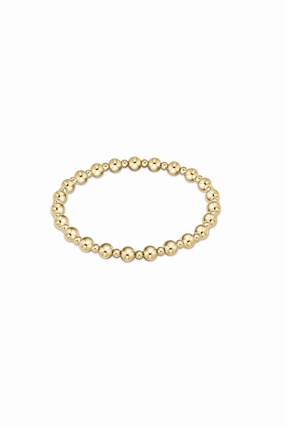 Classic Grateful Pattern 5Mm Bead Bracelet - Gold Trending Hot Picks