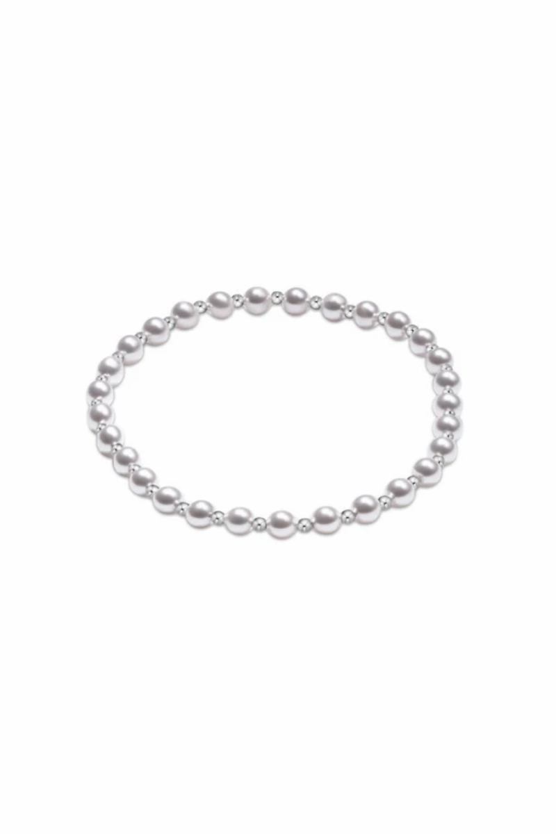 Limited Offer Alert Best Deal Alert Classic Grateful Pattern Sterling 4Mm Bead Bracelet - Pearl