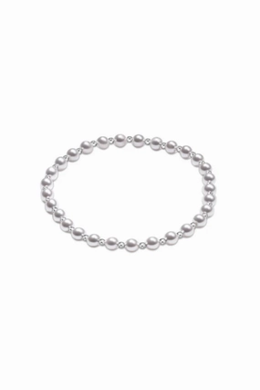 Limited Offer Alert Best Deal Alert Classic Grateful Pattern Sterling 4Mm Bead Bracelet - Pearl