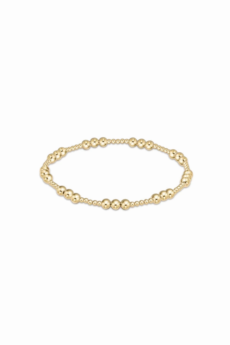 Dont Miss This Steal Trending Now Offer Classic Joy Pattern 4Mm Bead Bracelet - Gold