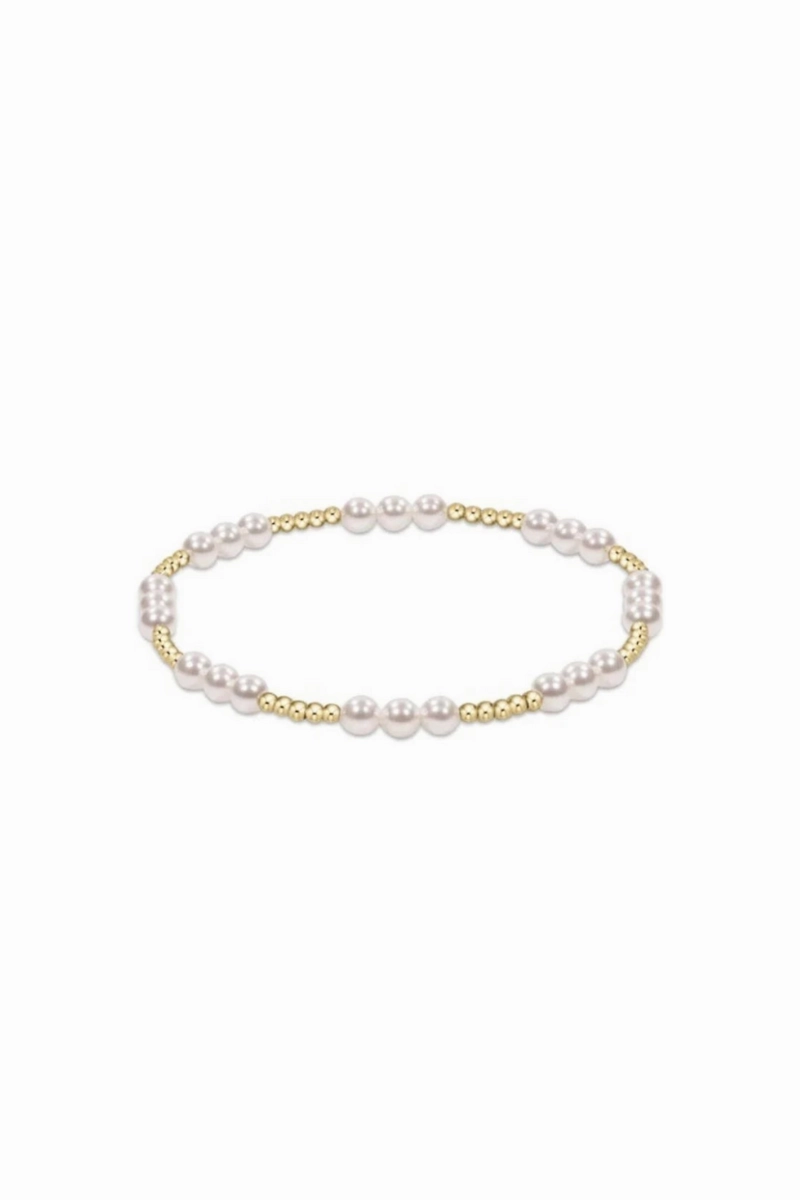 Classic Joy Pattern 4Mm Bead Bracelet Pearl Shop Today & Save