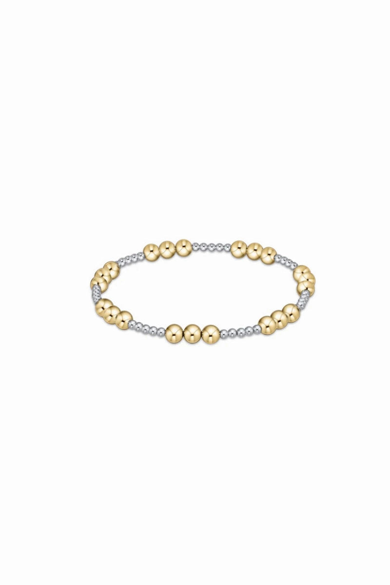 Classic Joy Pattern 5Mm Bead Bracelet - Mixed Metal Online Exclusive Steal