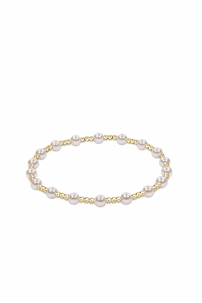 Todays Mega Savings Classic Sincerity Pattern 4Mm Bead Bracelet - Pearl