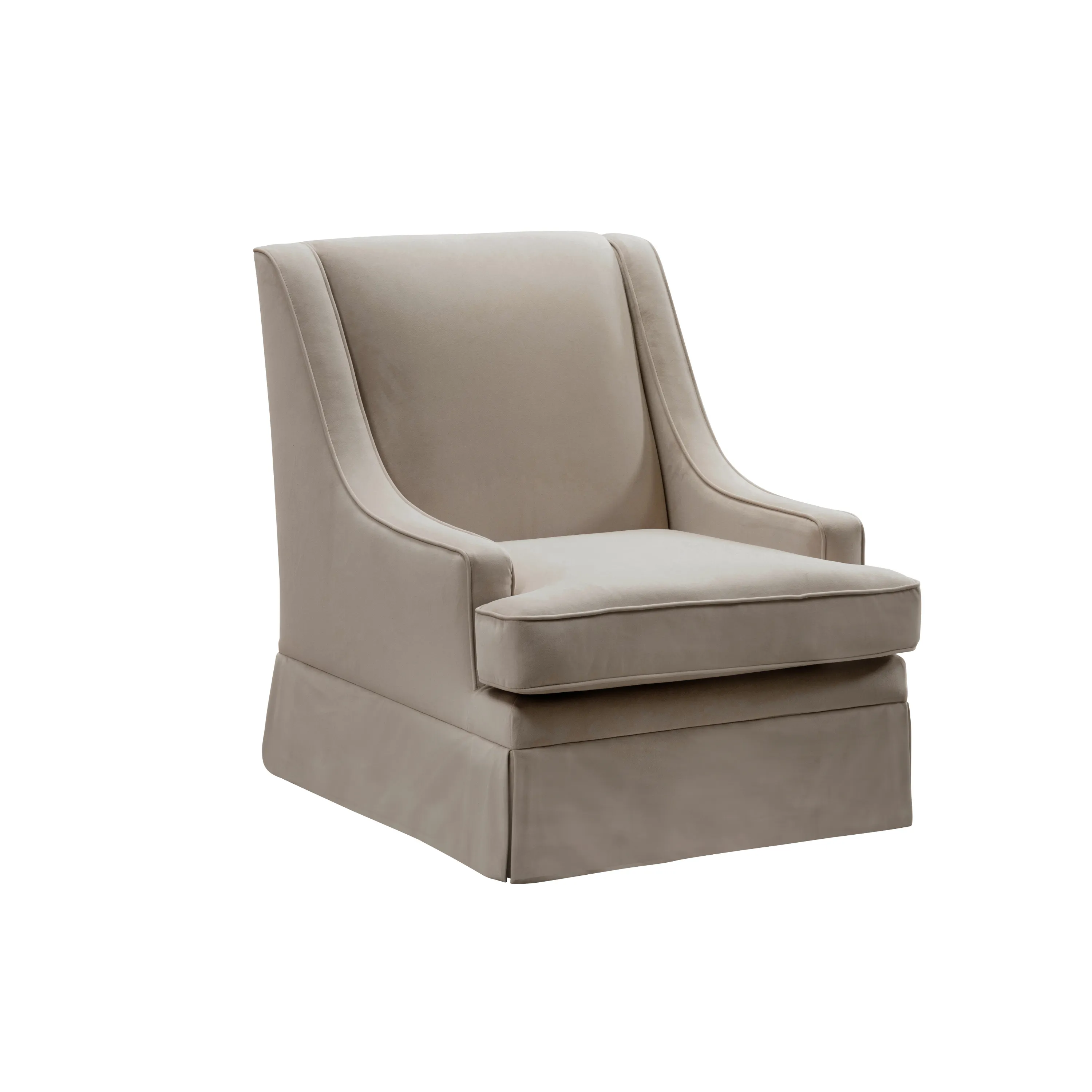 Classy By Noha Albabtain Skirted Beige Arm Chair
