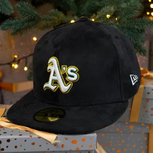 New Era 59Fifty Mlb Oakland Athletics Black Faux Suede/ Grey Uv Fitted Cap Surprise Offer Now Mega Sale Now