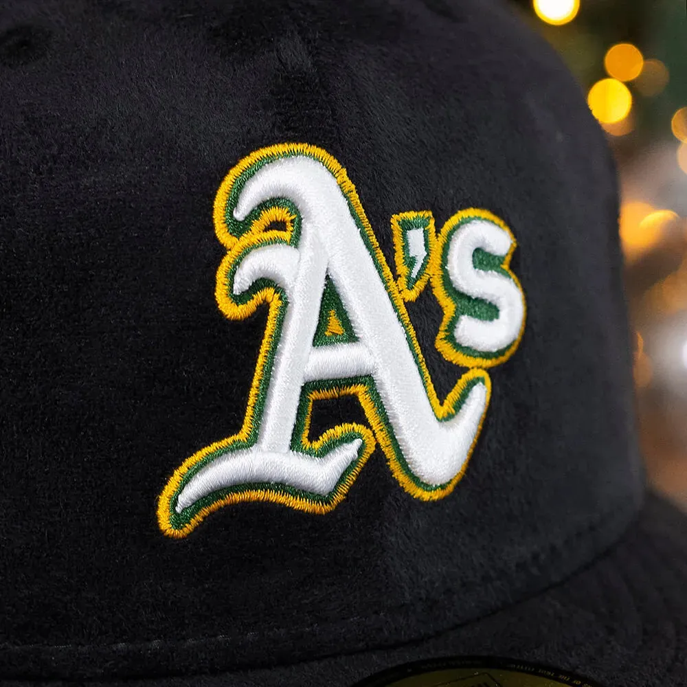 New Era 59Fifty Mlb Oakland Athletics Black Faux Suede/ Grey Uv Fitted Cap Limited Time Discount Dont Miss Todays Deal