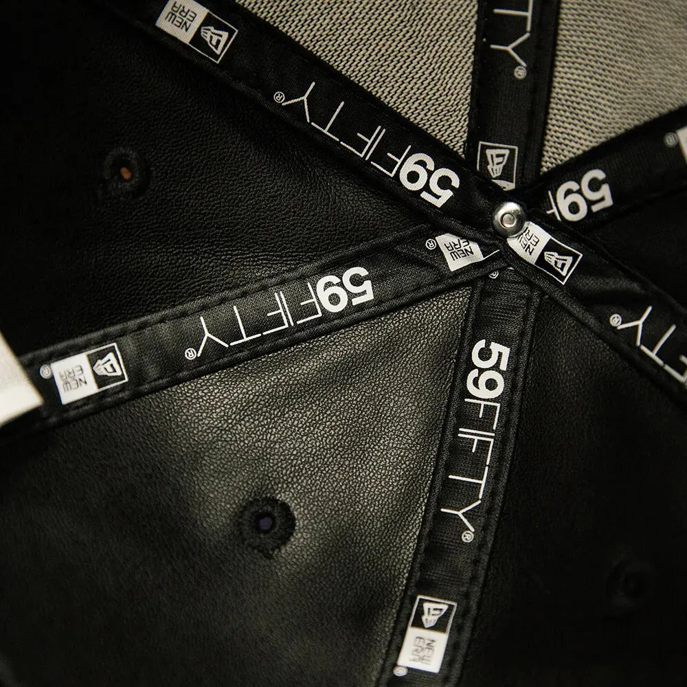New Era 59Fifty Mlb Oakland Athletics Black Faux Suede/ Grey Uv Fitted Cap Trending Today Steal Hot Picks Today