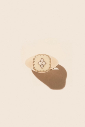 Special Savings Today Pierrot Signet Ring In White