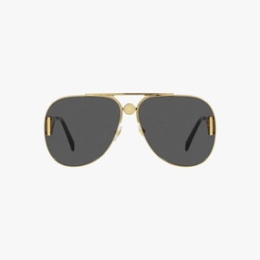 Special Deals Online Save Big Today Versace Gold Dark Grey Sunglasses