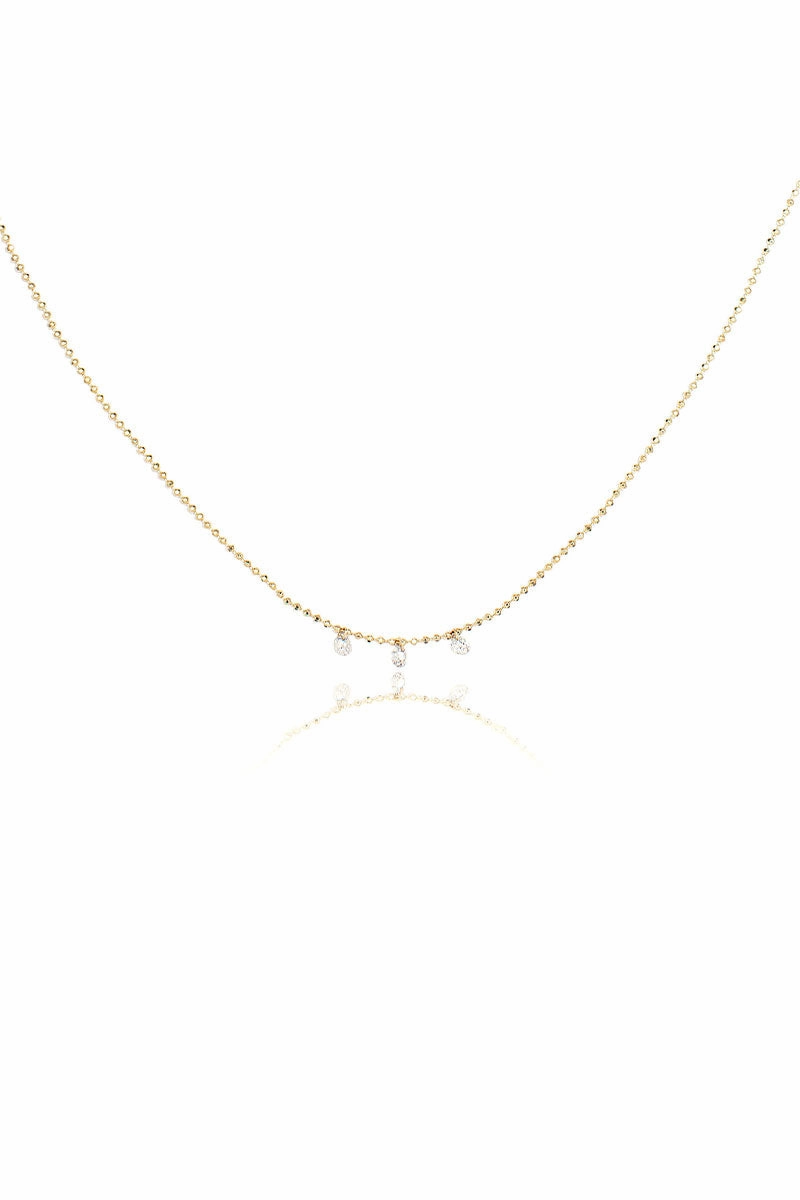 Big Savings Event Celeste 3 Floating Diamond Necklace In Yellow Gold