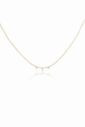 Big Savings Event Celeste 3 Floating Diamond Necklace In Yellow Gold