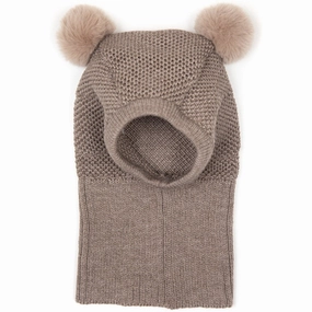 Huttelihut Balaclava Wool Knit Windstop Wooly Brown Special Deal Frenzy Shop Now & Save