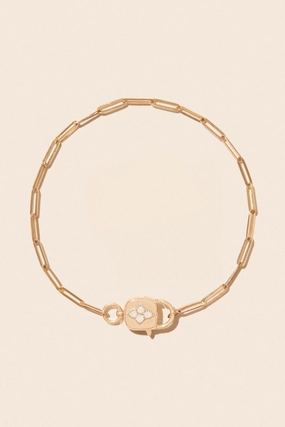Grab Your Deal Today Trending Hot Picks Louise Chain Bracelet In Yellow Gold