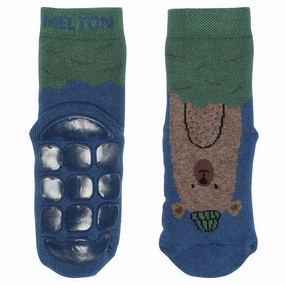 Melton True Navy Bear Socks - Anti-Slip Must-Have Clearance Hot Sale Alert