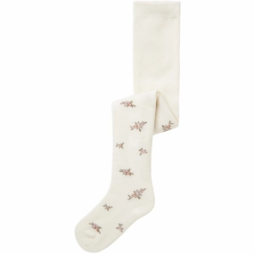 Name It Snow White Small Flowers Nmfwak Wo/Bl Tights Aoj Must-Have Items
