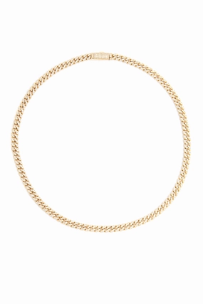 Save Today Event Price Drop Alert Small Diamond Miami Cuban Chain Necklace In Yellow Gold