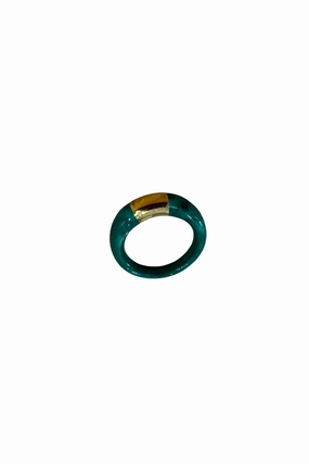 Polished Malakite With A Touch Of Gold Ring Todays Trending Deals Mega Hot Offer