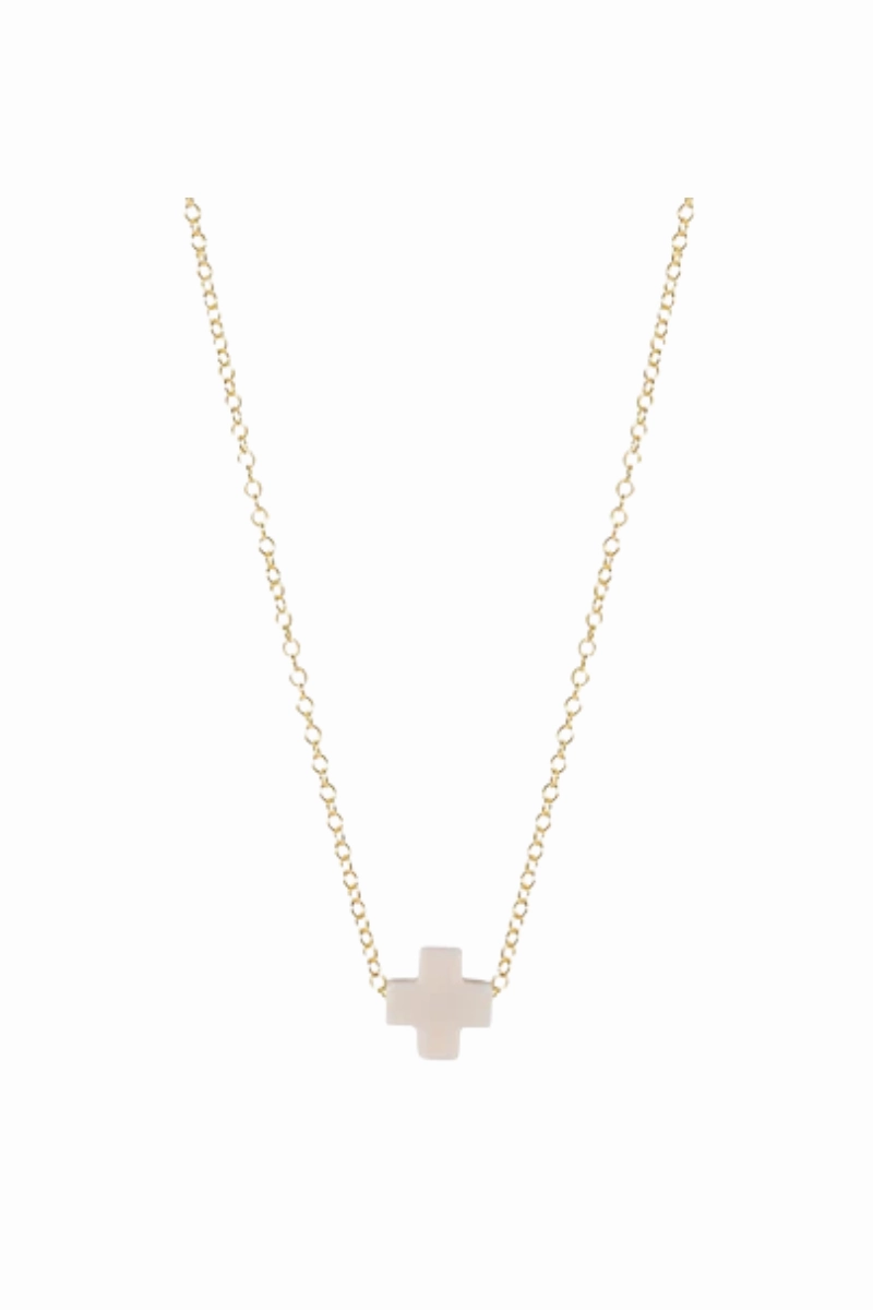 16" Necklace Gold - Signature Cross Off White Limited Offer Alert Hot Sale Alert