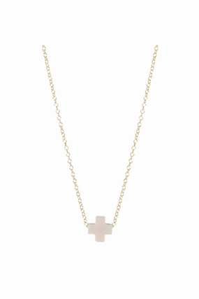 16" Necklace Gold - Signature Cross Off White Limited Offer Alert Hot Sale Alert