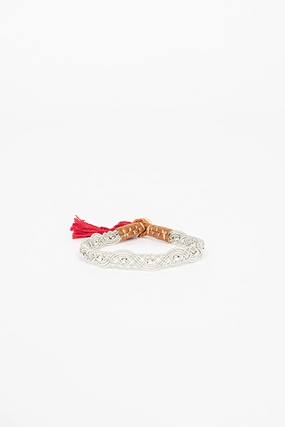 Shop Now & Save Elvire Tan Beaded Bracelet