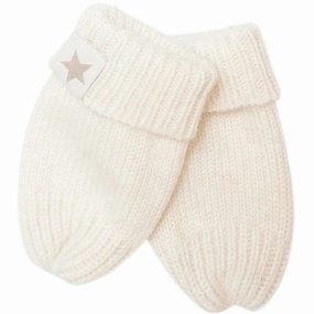 Shop the Savings Huttelihut Mittens Wool Knit Soft Cash Off-White