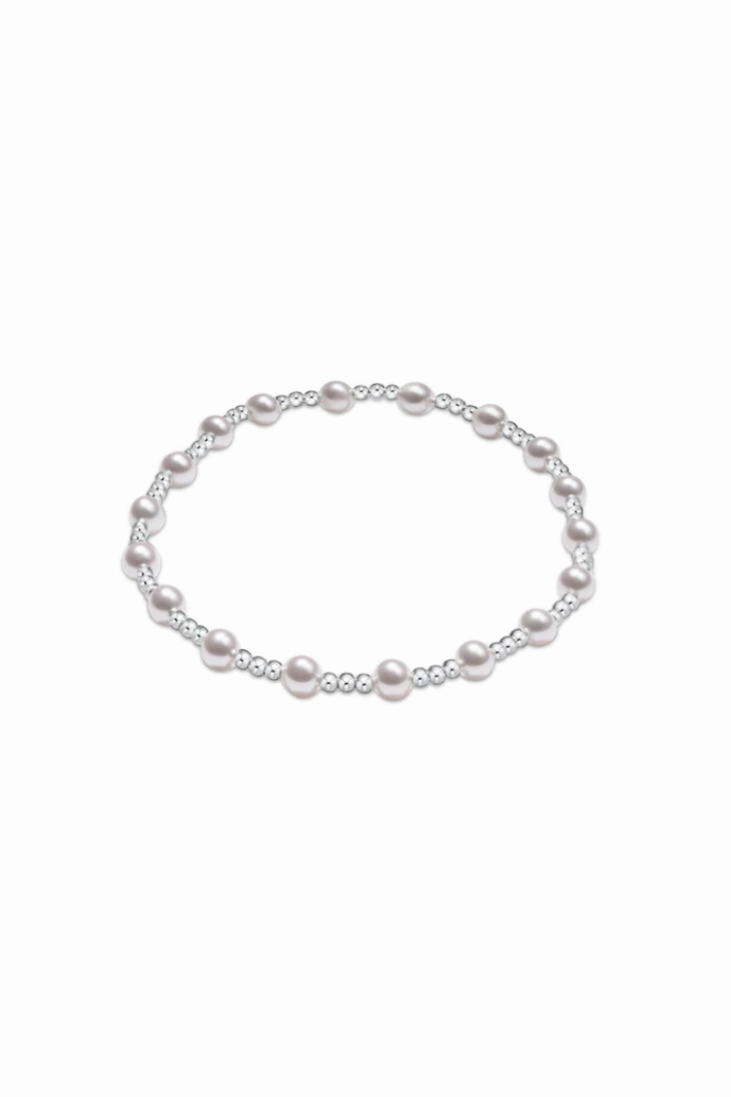 Online Exclusive Steal Hot Picks Today Classic Sincerity Pattern Sterling 4Mm Bead Bracelet - Pearl
