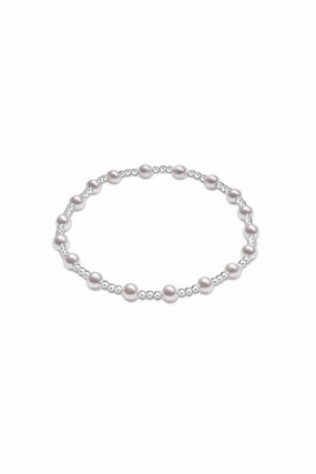 Online Exclusive Steal Hot Picks Today Classic Sincerity Pattern Sterling 4Mm Bead Bracelet - Pearl