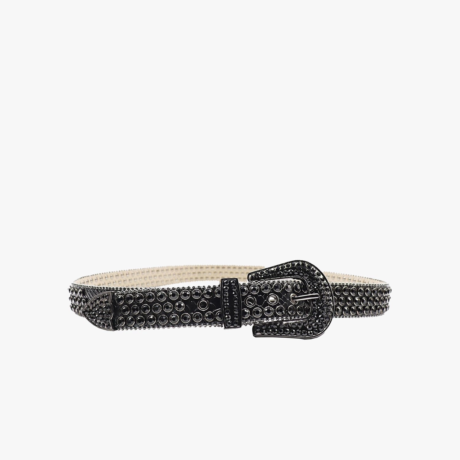 Dna Belt - Black Alligator Skin With Black Stones Special Savings Today