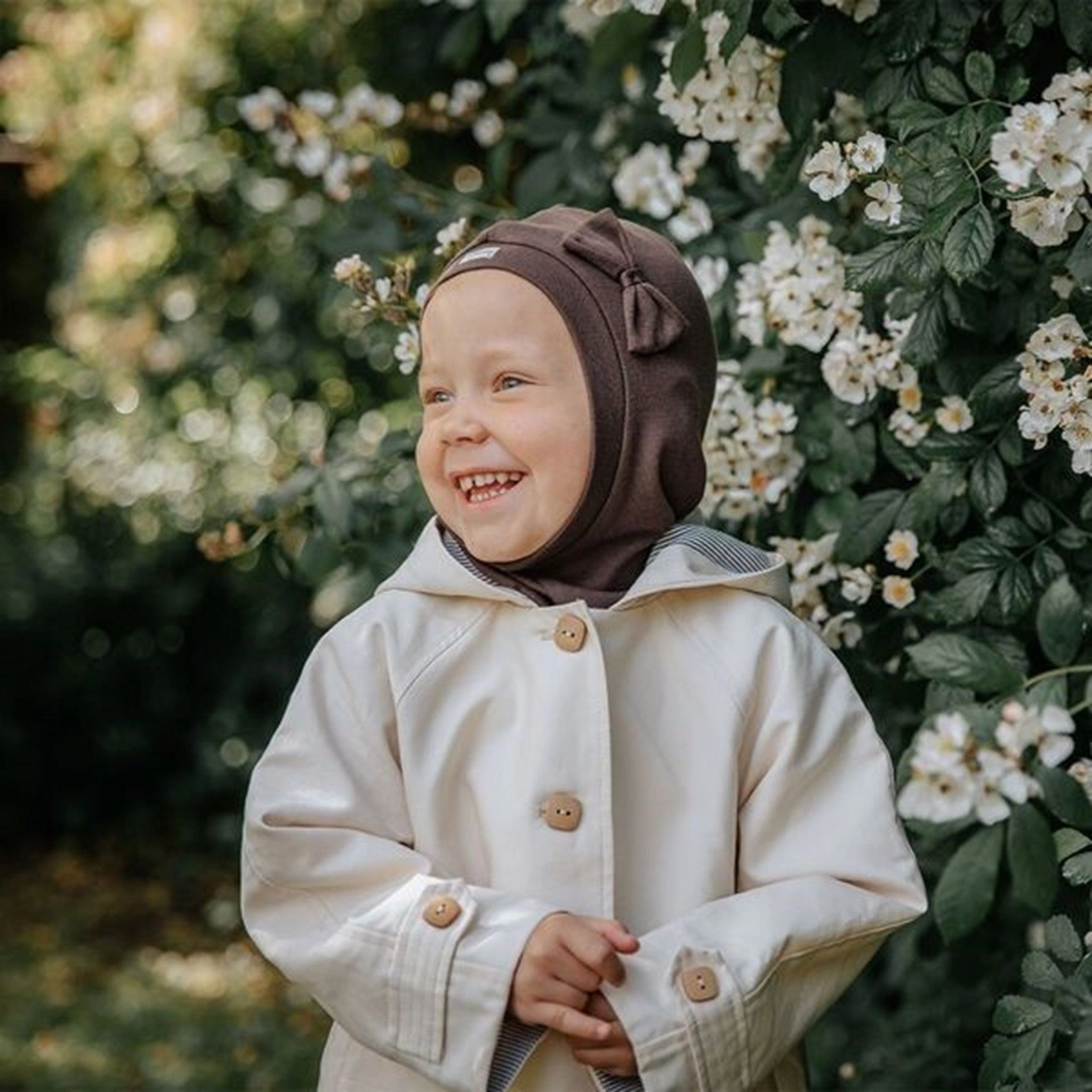 Last Chance Steal Daily Clearance Deal Racing Kids Round Balaclava Bow 1-Layer Chocolate Brown
