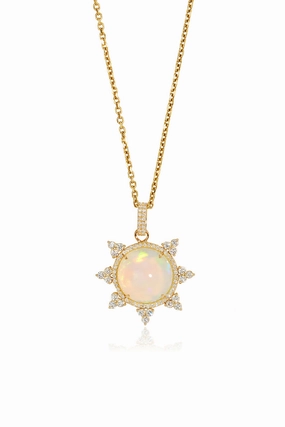 Todays Hot Pick Sweet Deal Today Opal Diamond Pendant Necklace With Chain