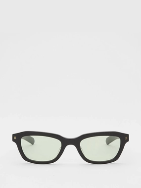 Grab It Fast Clint Sunglasses In Solid Brown And Chill Out Green Lens