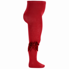 Cndor Warm Red Cotton Tights W. Bow End-of-Week Deals