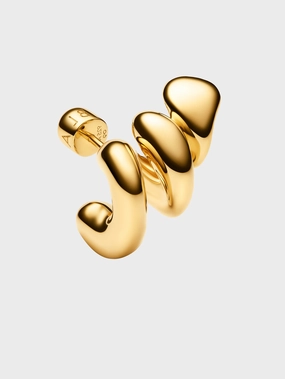 Shop & Grab Savings Coil Crawler Earring With Gold Plating