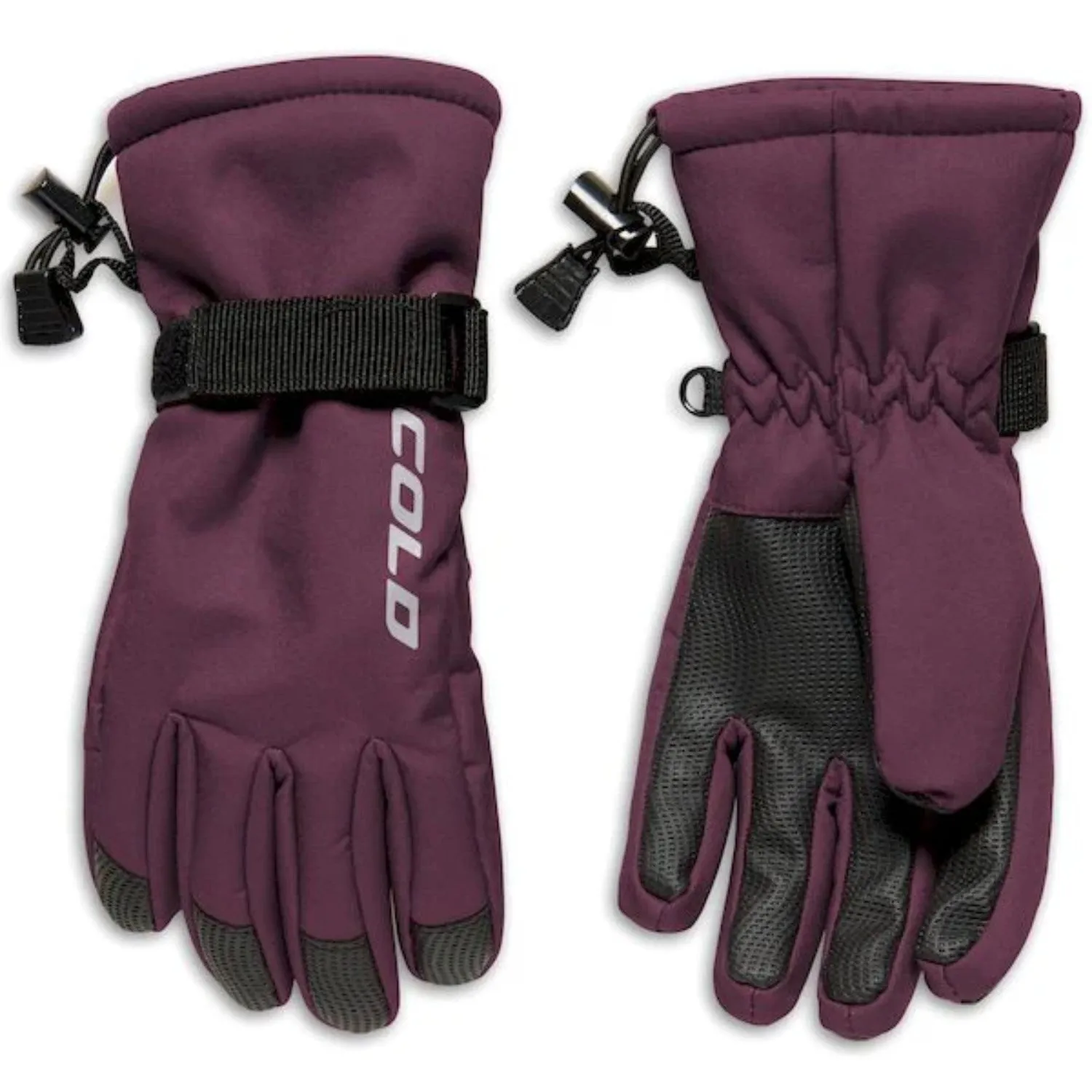 Special Online Offer Cold Aubergine Igloo Ski Gloves Jr