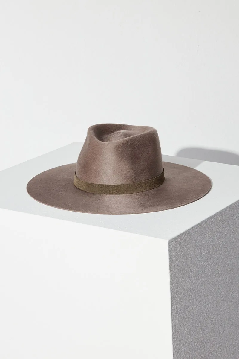 Cole Fedora Hat In Taupe Grey Special Online Offer