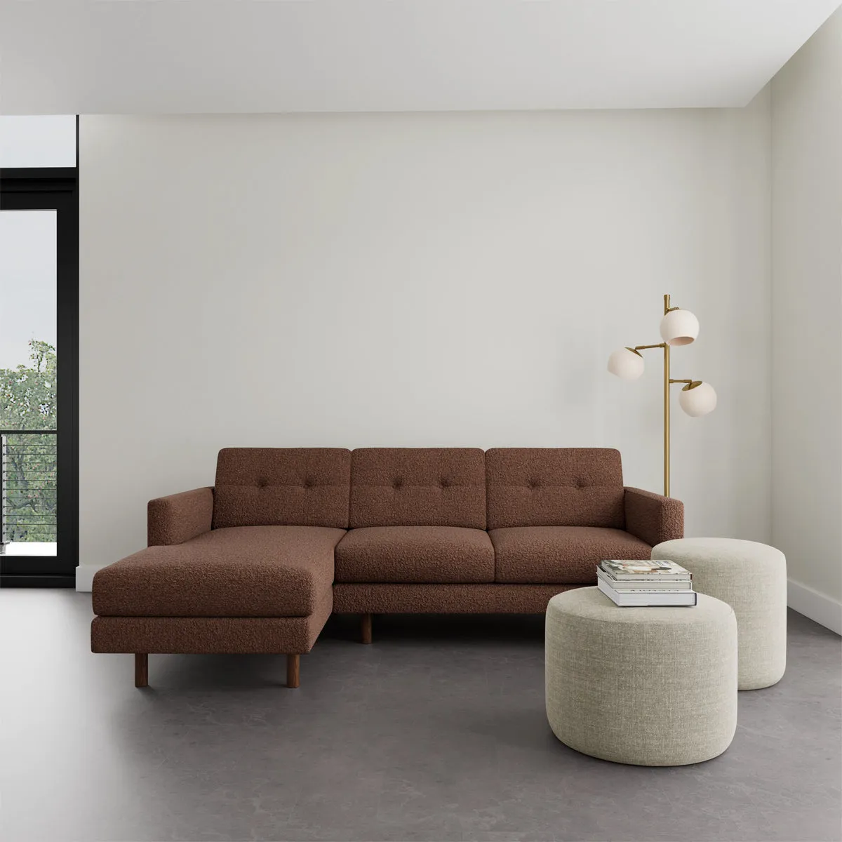 Conrad Boucle Left Chaise Sofa