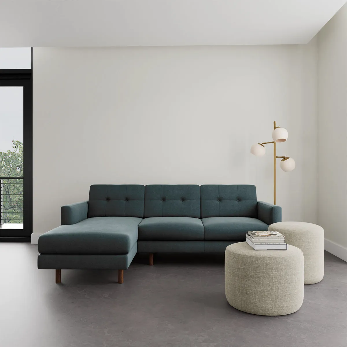 Conrad Fabric Left Chaise Sofa