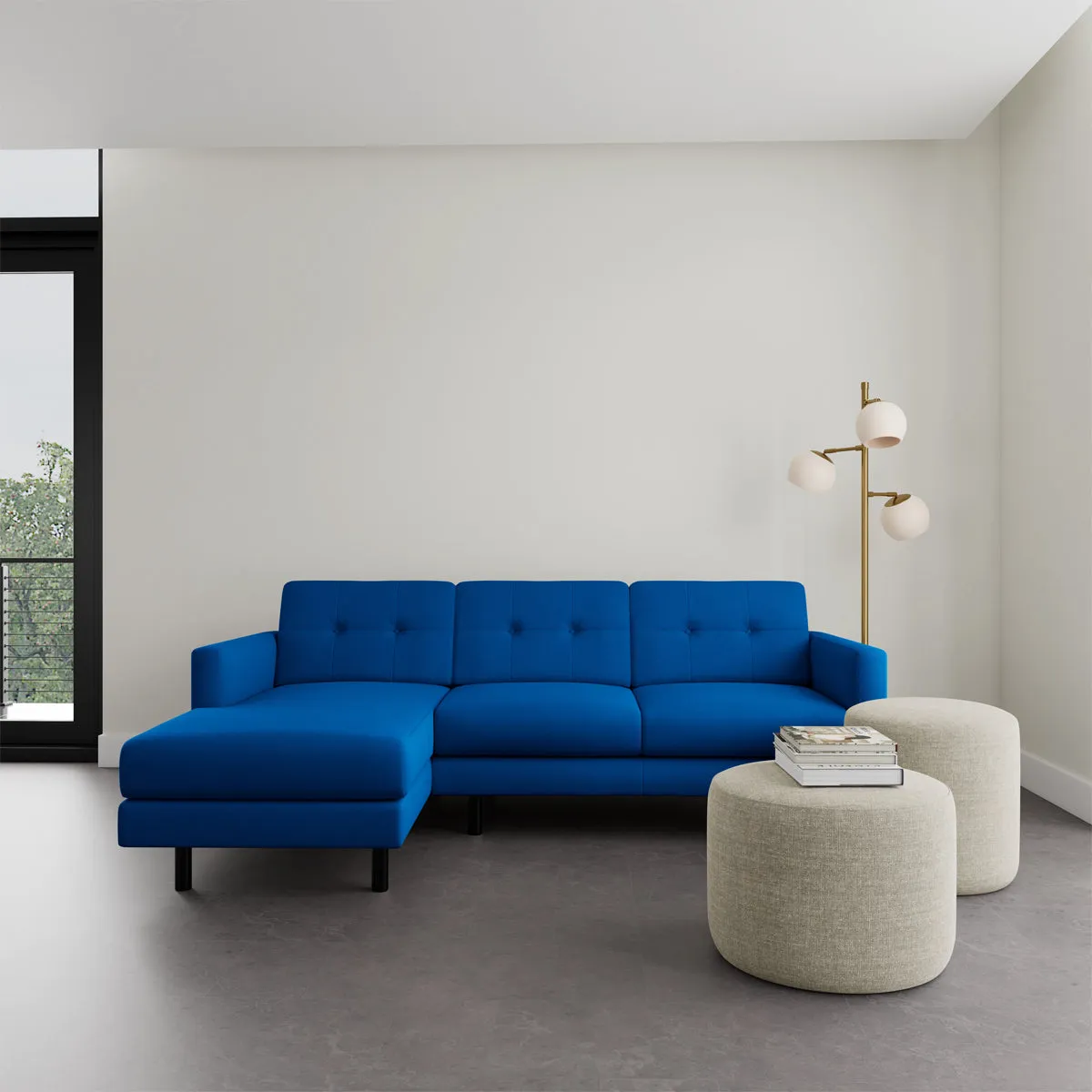 Conrad Fabric Left Chaise Sofa