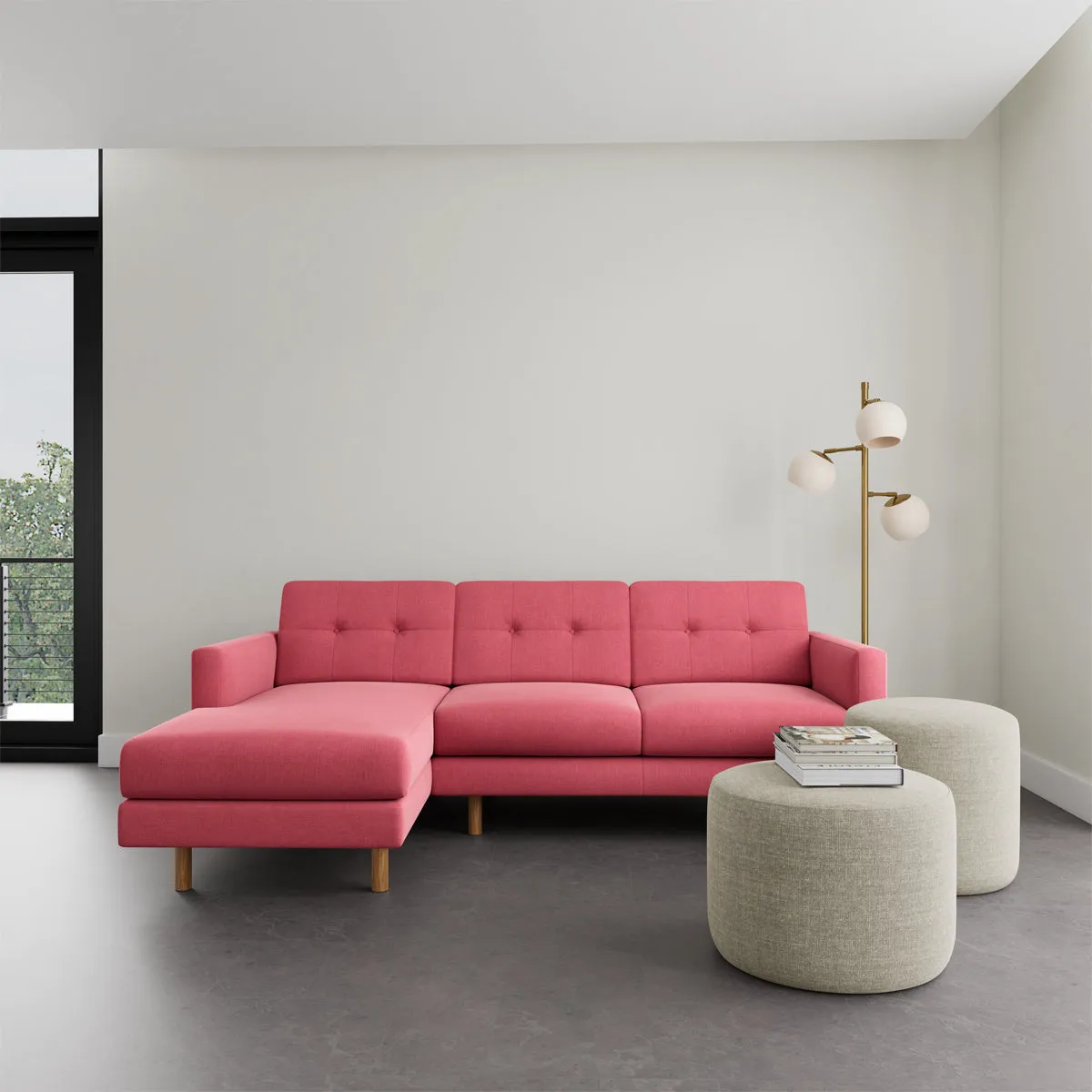 Conrad Fabric Left Chaise Sofa
