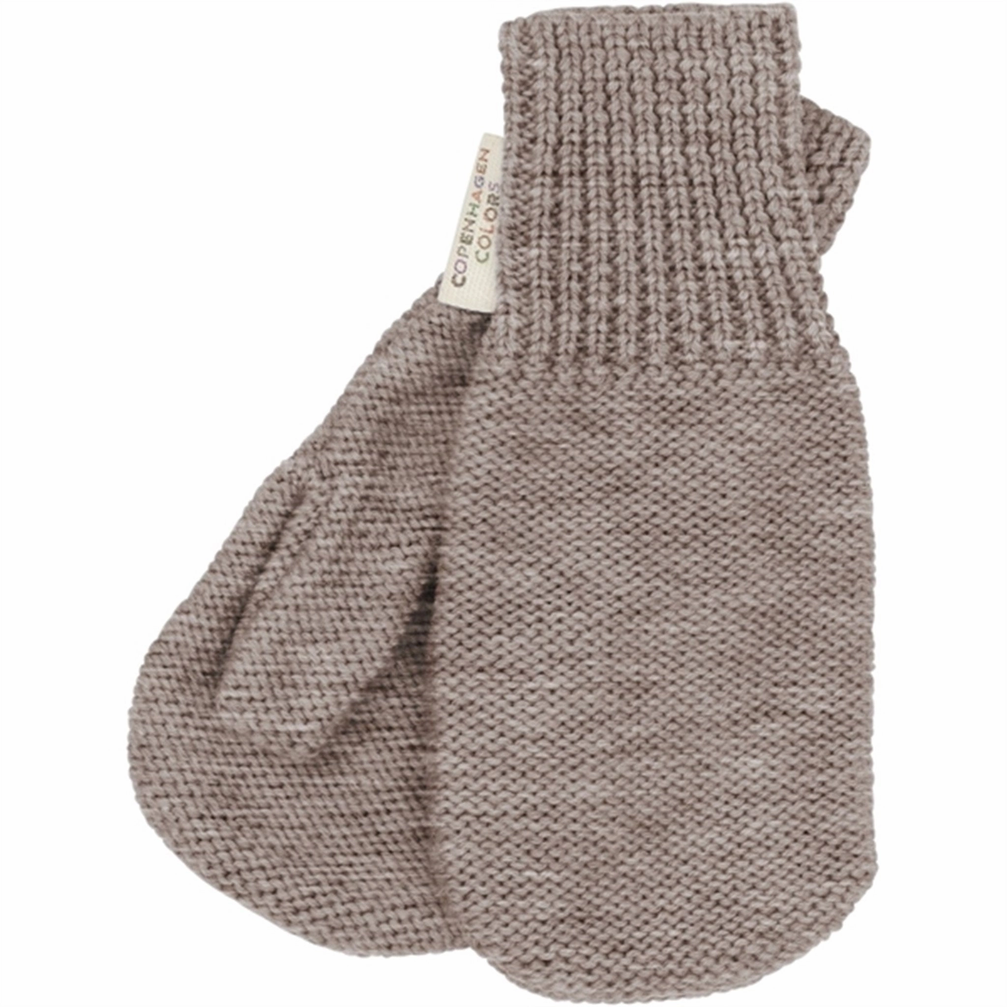 Instant Savings Inside Copenhagen Colors Natural Melange Merino Wool Knitted Mittens